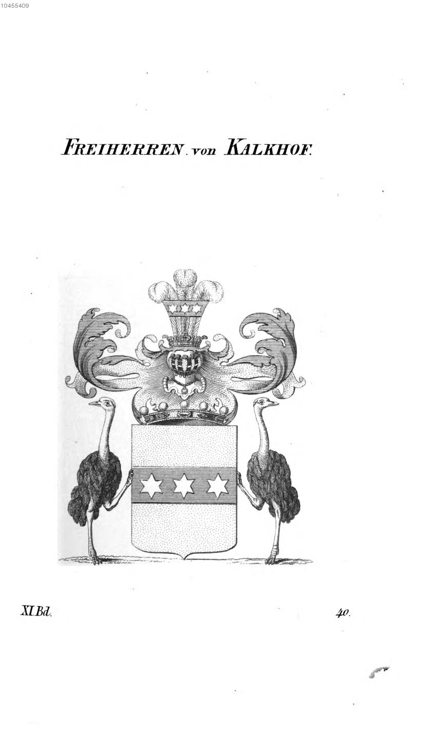 Kalkhof — Tyroff オーストリア君主国紋章集の原図