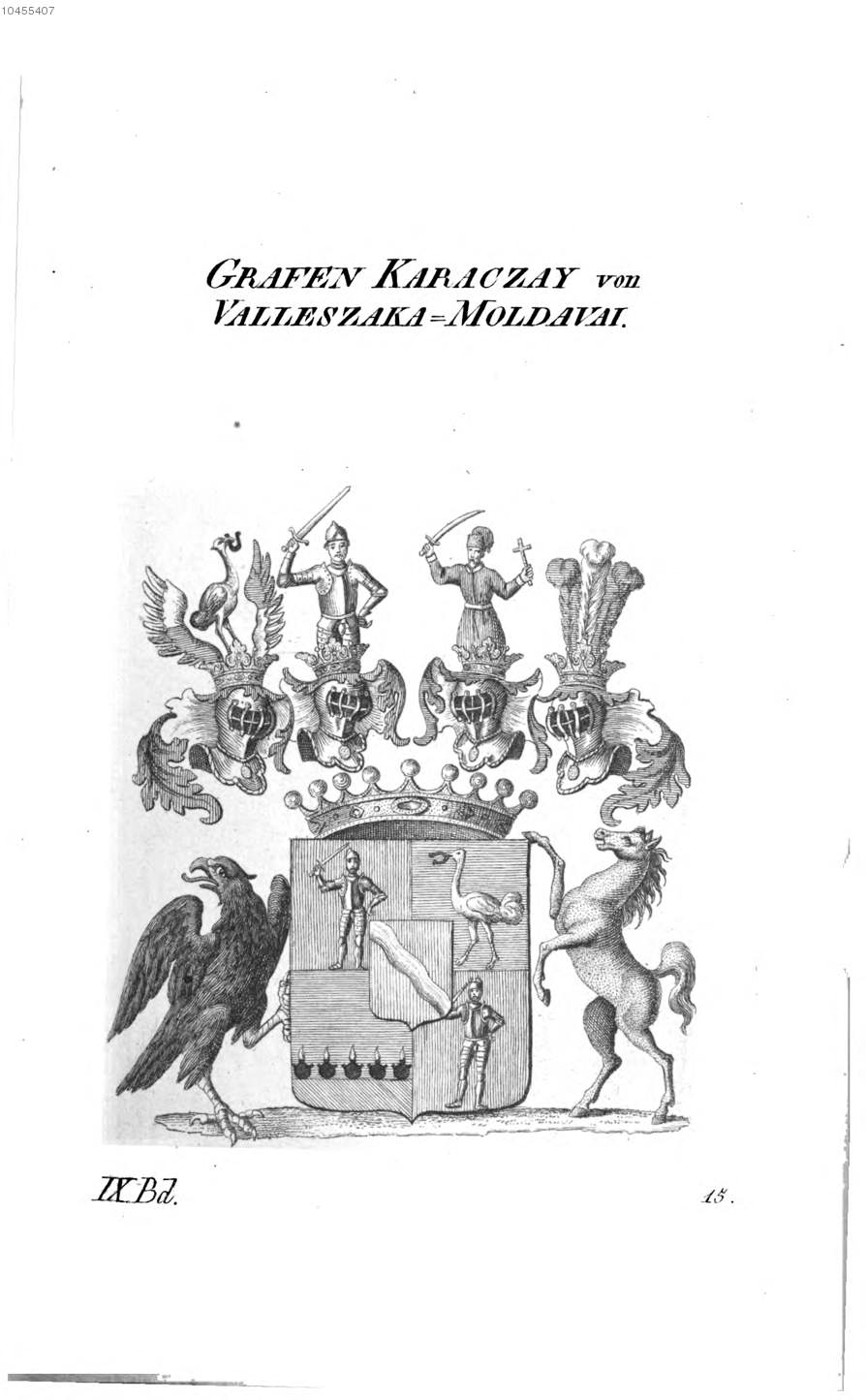 Karaczay von Valleszaka Moldavai 2 — Tyroff オーストリア君主国紋章集の原図