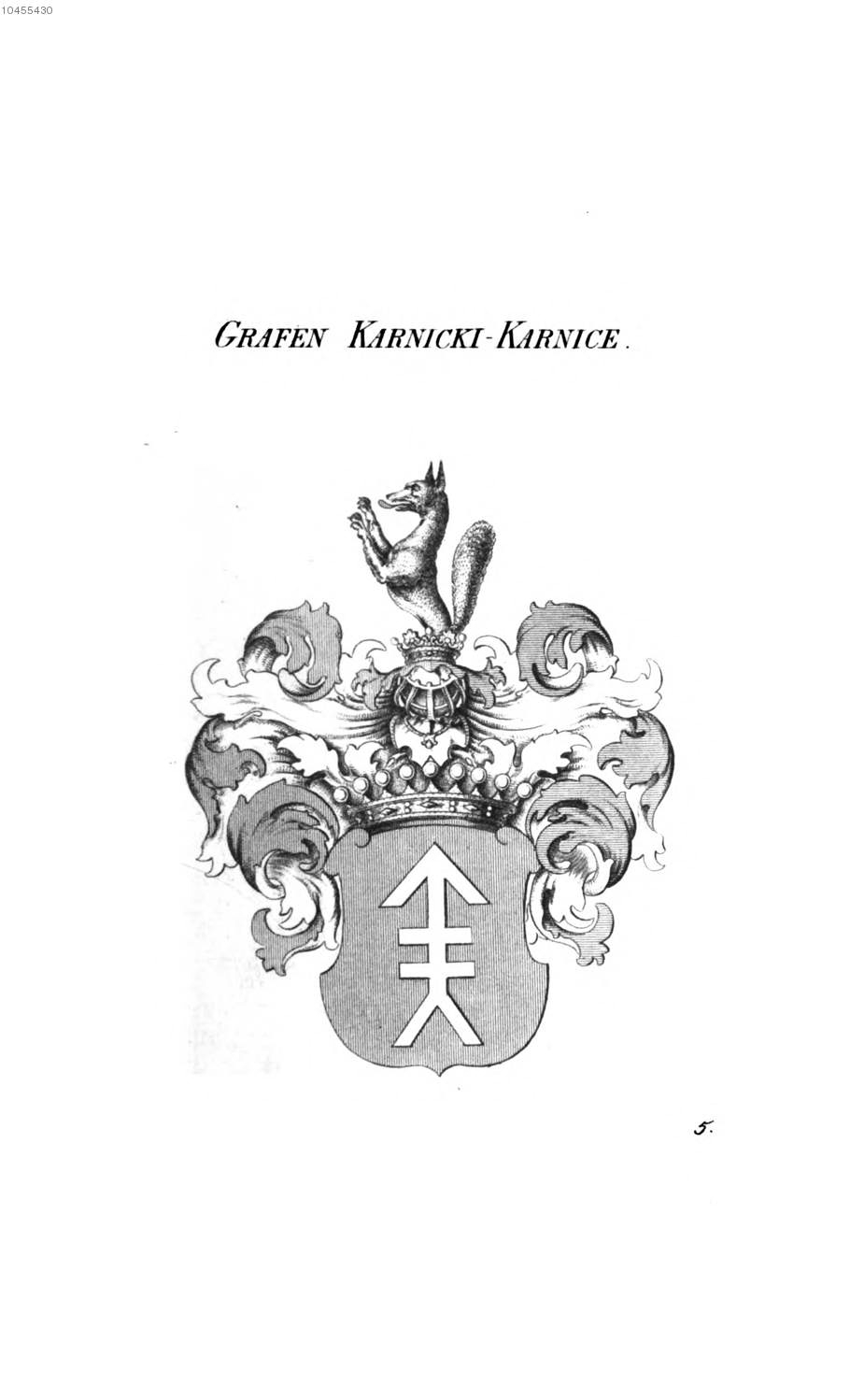 Karnicki Karnice — Tyroff オーストリア君主国紋章集の原図