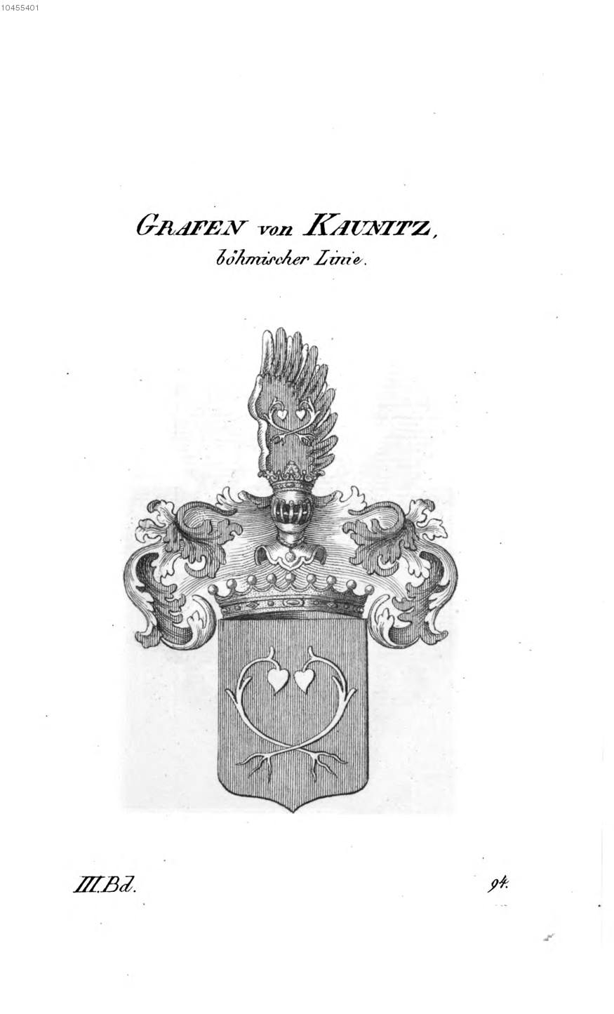Kaunitz — Tyroff オーストリア君主国紋章集の原図