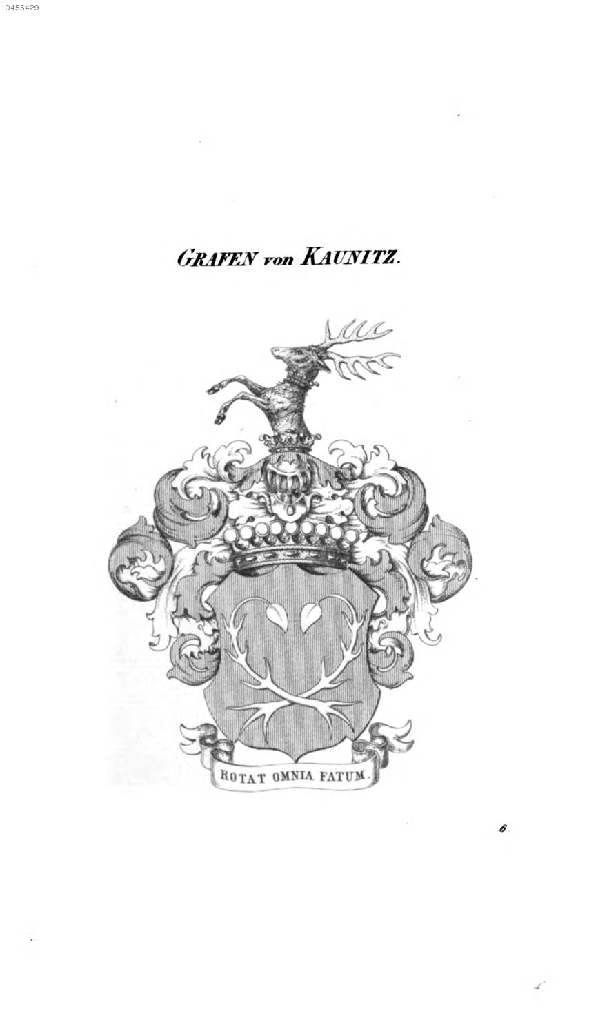 Kaunitz 2 — Tyroff オーストリア君主国紋章集の原図