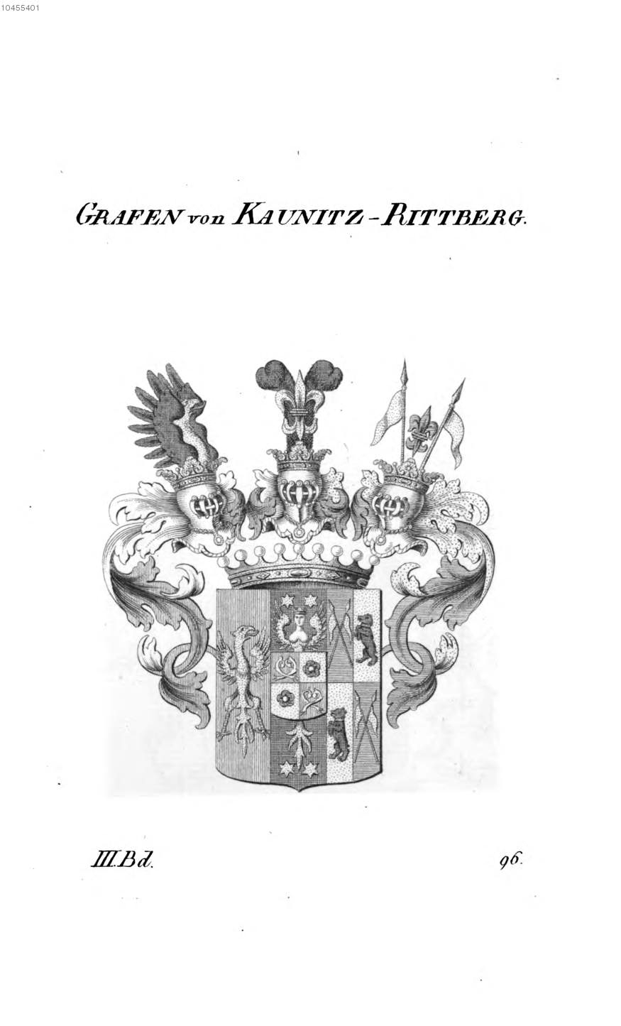 Kaunitz Rietberg — Tyroff オーストリア君主国紋章集の原図