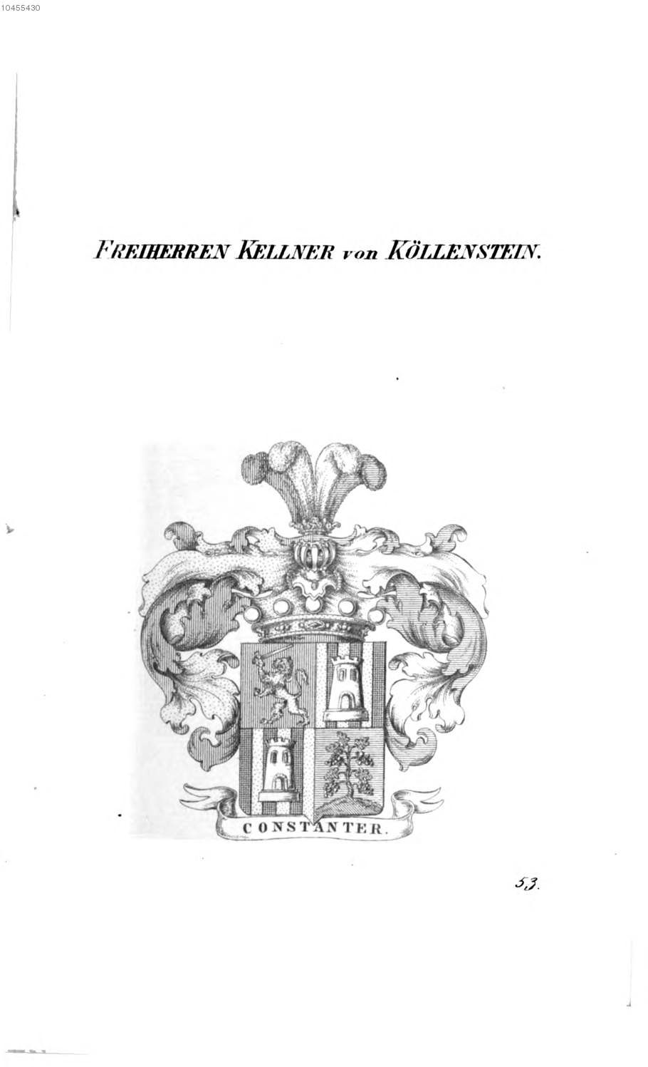 Kellner von Köllenstein 2 — Tyroff オーストリア君主国紋章集の原図