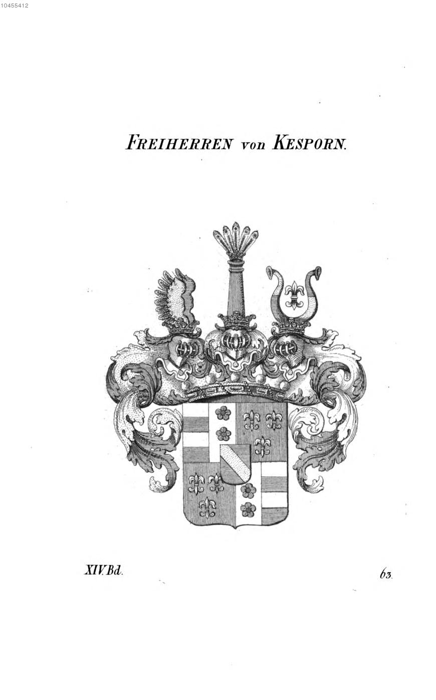 Kesporn — Tyroff オーストリア君主国紋章集の原図