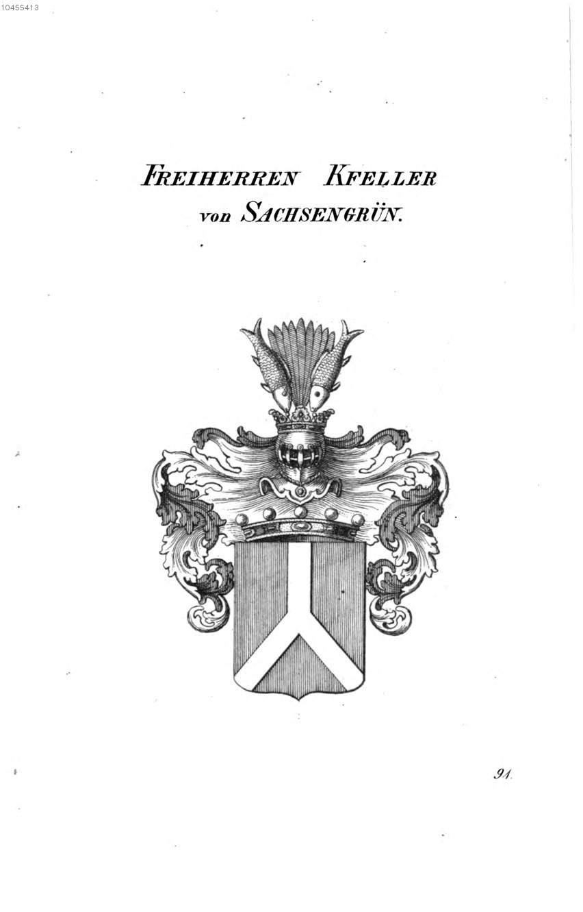 Kfeller von Sachsengrün 2 — Tyroff オーストリア君主国紋章集の原図