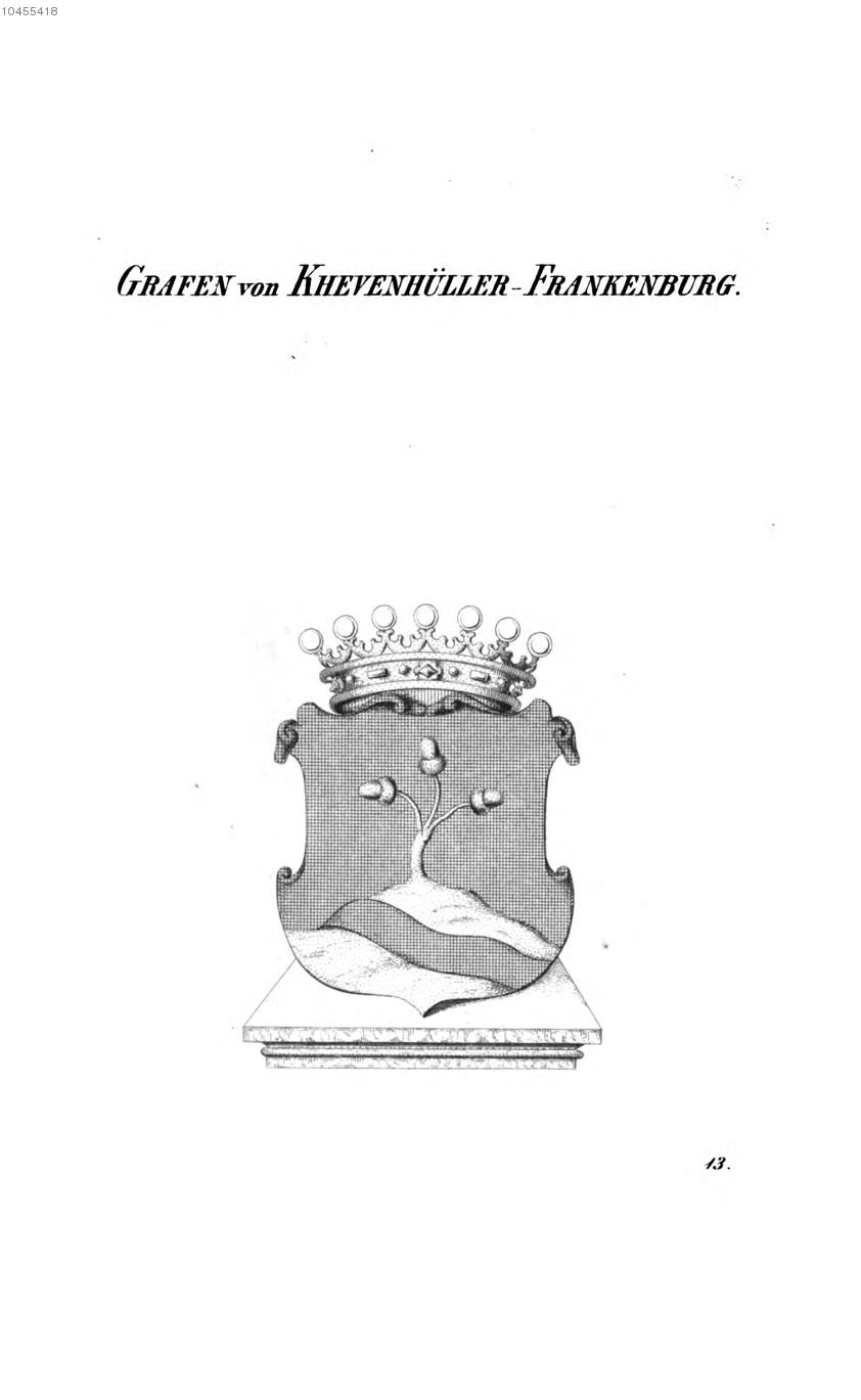 Khevenhüller Frankenburg — Tyroff オーストリア君主国紋章集の原図