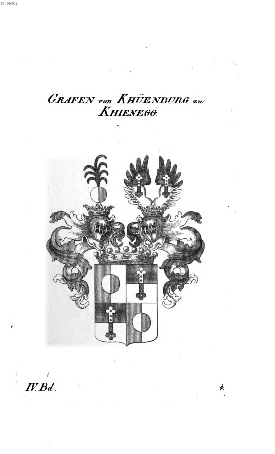 Khuenburg — Tyroff オーストリア君主国紋章集の原図