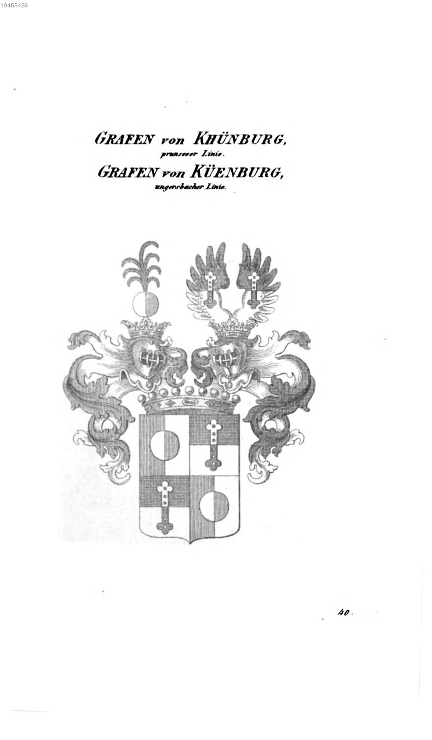 Khünburg Khuenburg — Tyroff オーストリア君主国紋章集の原図