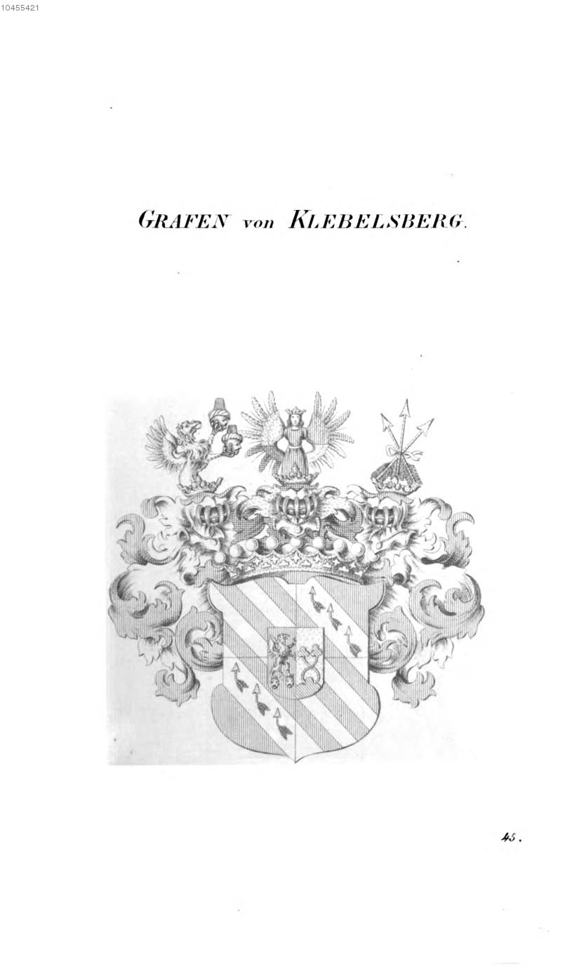 Klebelsberg 2 — Tyroff オーストリア君主国紋章集の原図