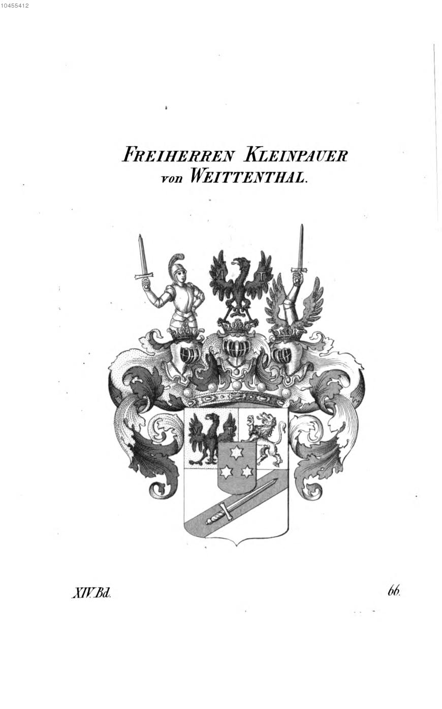 Kleinpauer von Weittenthal 2 — Tyroff オーストリア君主国紋章集の原図