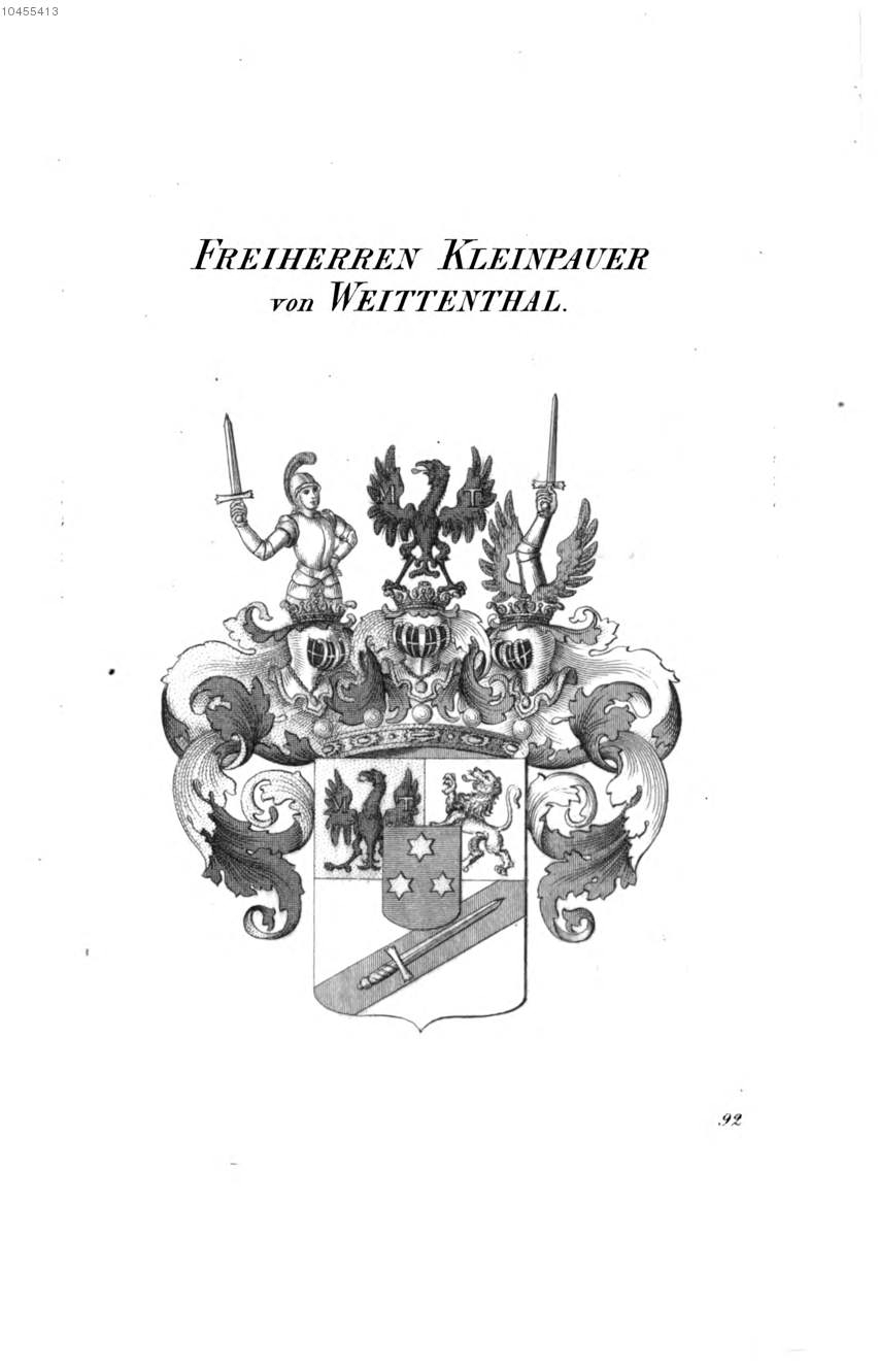 Kleinpauer von Weittenthal 3 — Tyroff オーストリア君主国紋章集の原図