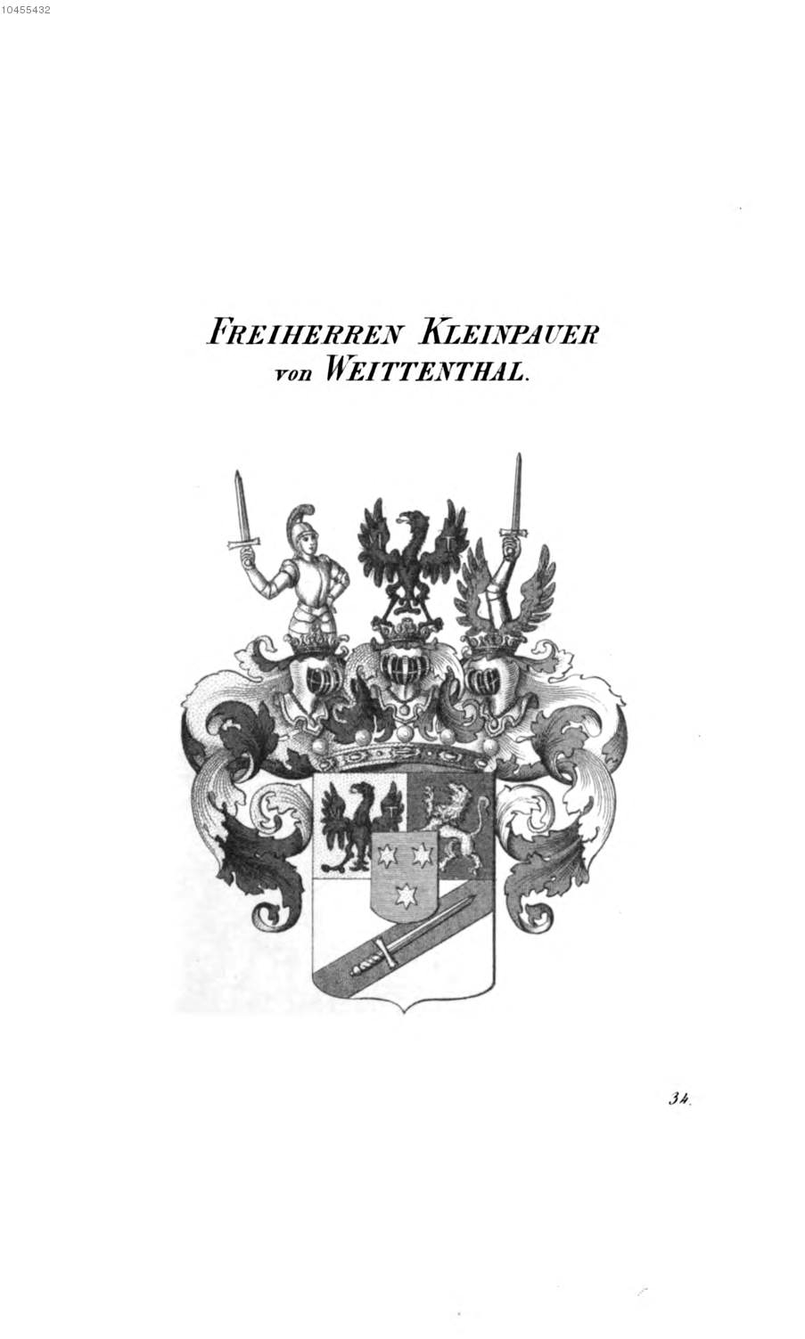 Kleinpauer von Weittenthal 4 — Tyroff オーストリア君主国紋章集の原図
