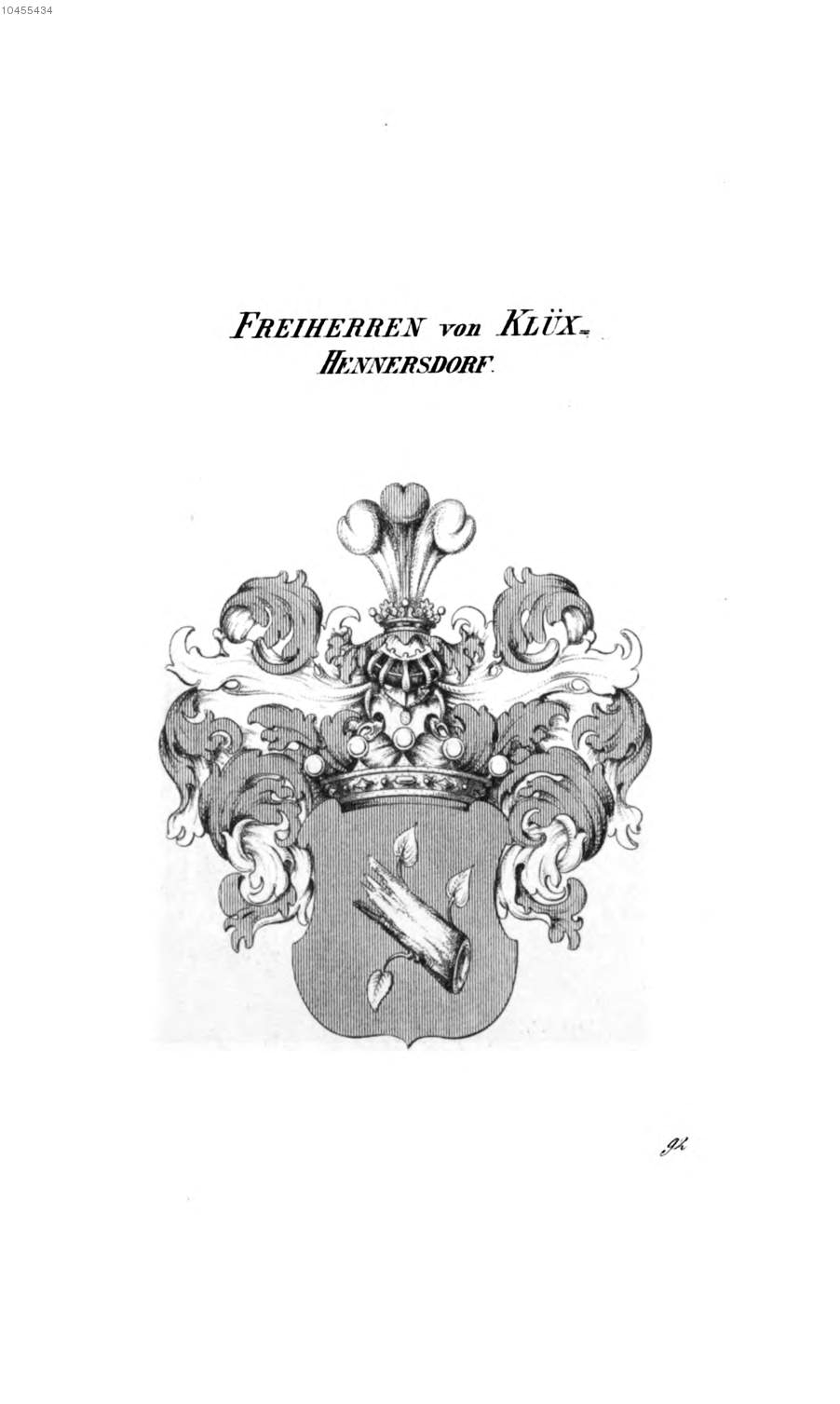 Klüx Hennersdorf — Tyroff オーストリア君主国紋章集の原図