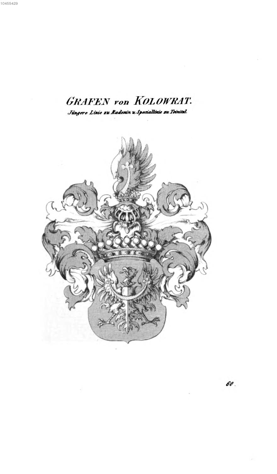 Kolowrat Radenin — Tyroff オーストリア君主国紋章集の原図