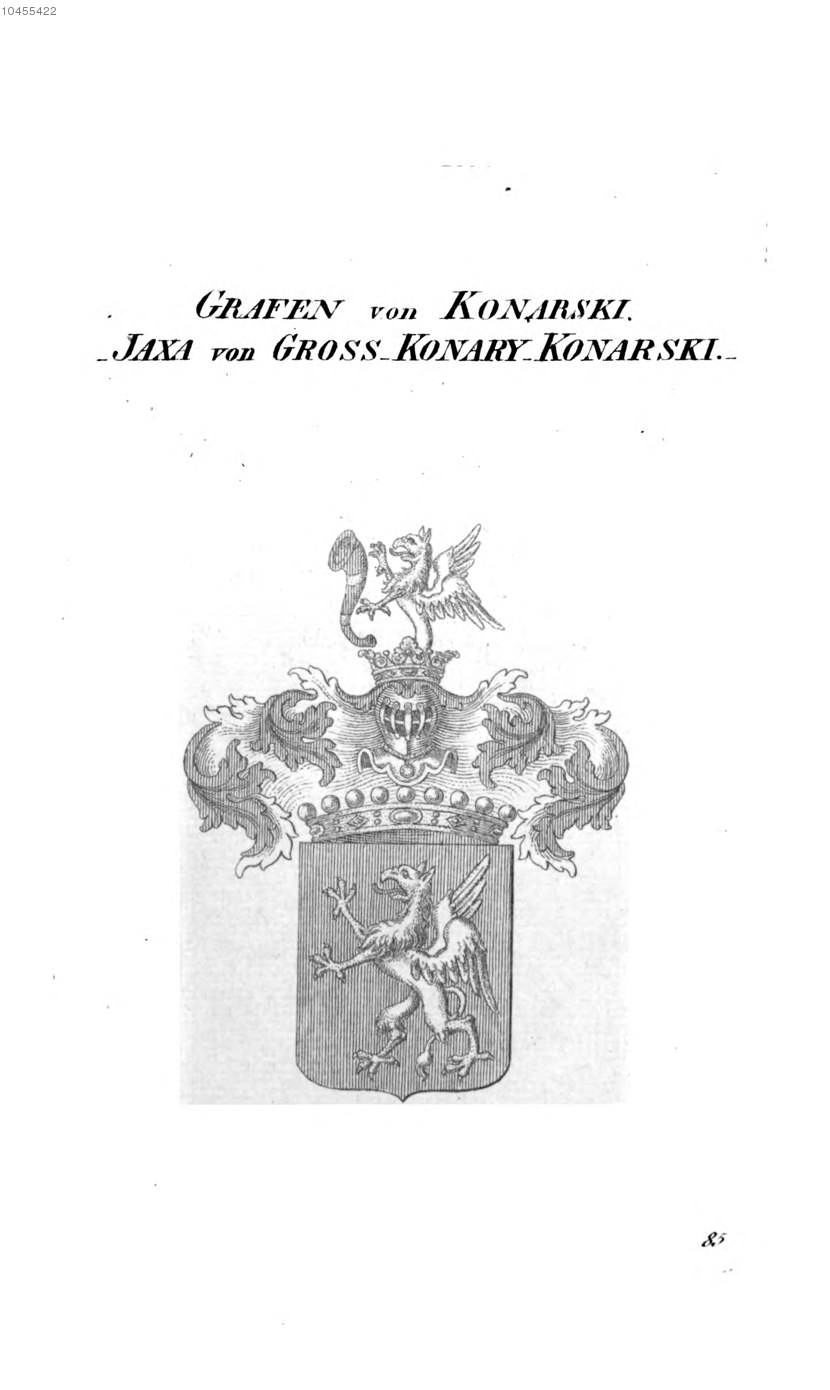 Konarski Jaxa von Gross Konary Konarski — Tyroff オーストリア君主国紋章集の原図