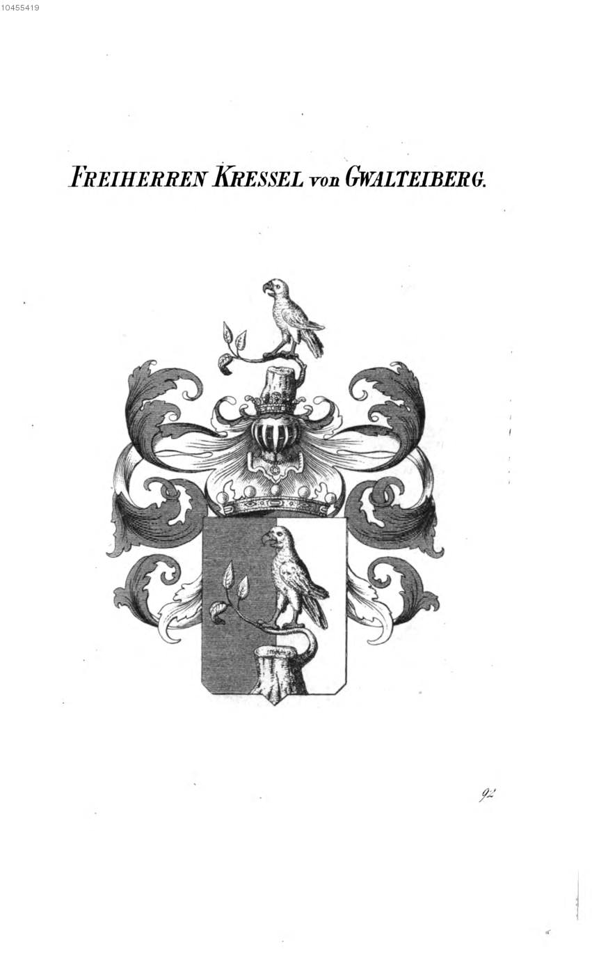 Kressel von Gwalteiberg 2 — Tyroff オーストリア君主国紋章集の原図