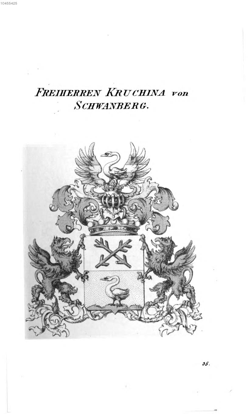 Kruchina von Schwanberg — Tyroff オーストリア君主国紋章集の原図