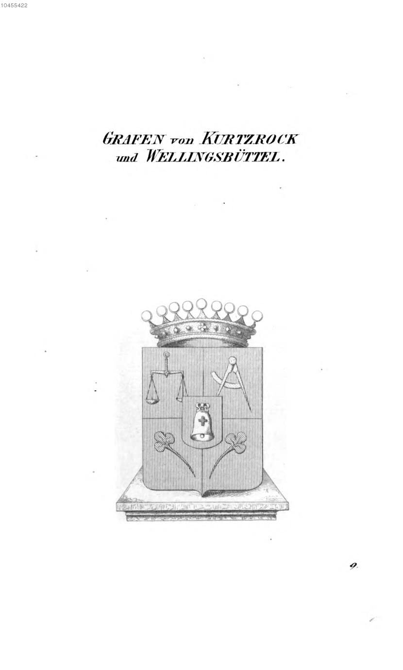 Kurtzrock und Wellingsbüttel — Tyroff オーストリア君主国紋章集の原図