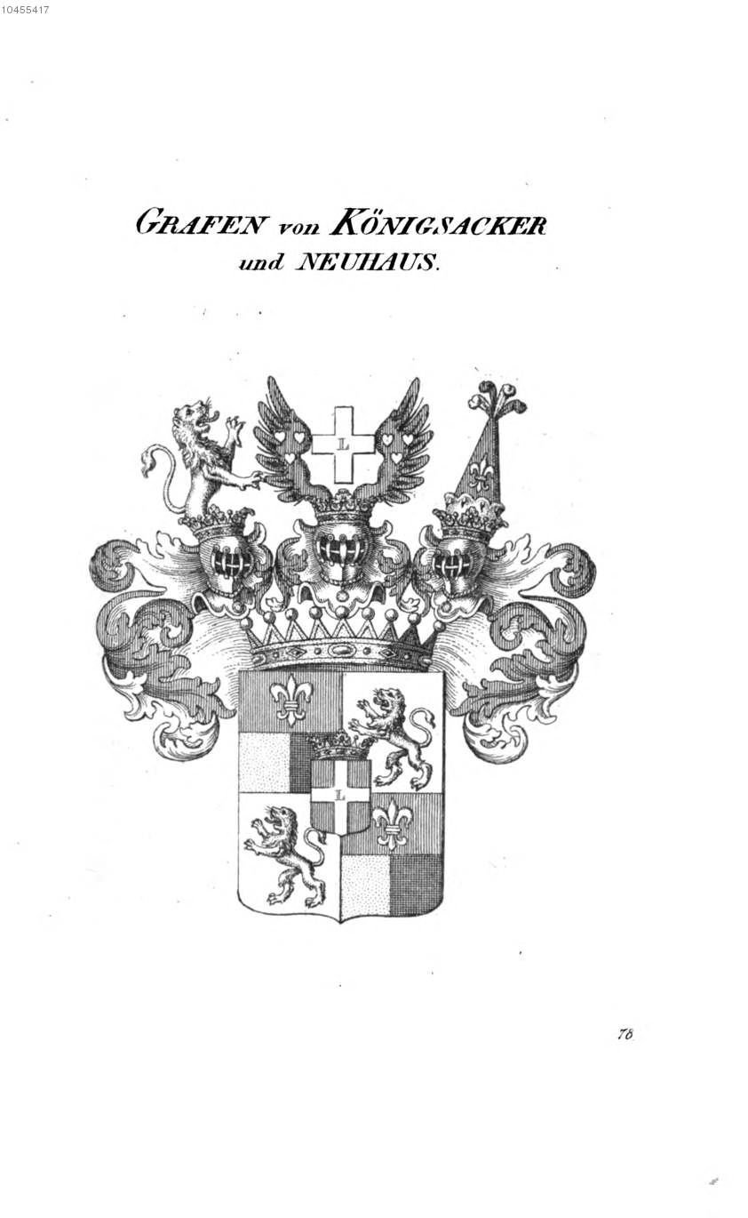 Königsacker und Neuhaus 1 — Tyroff オーストリア君主国紋章集の原図