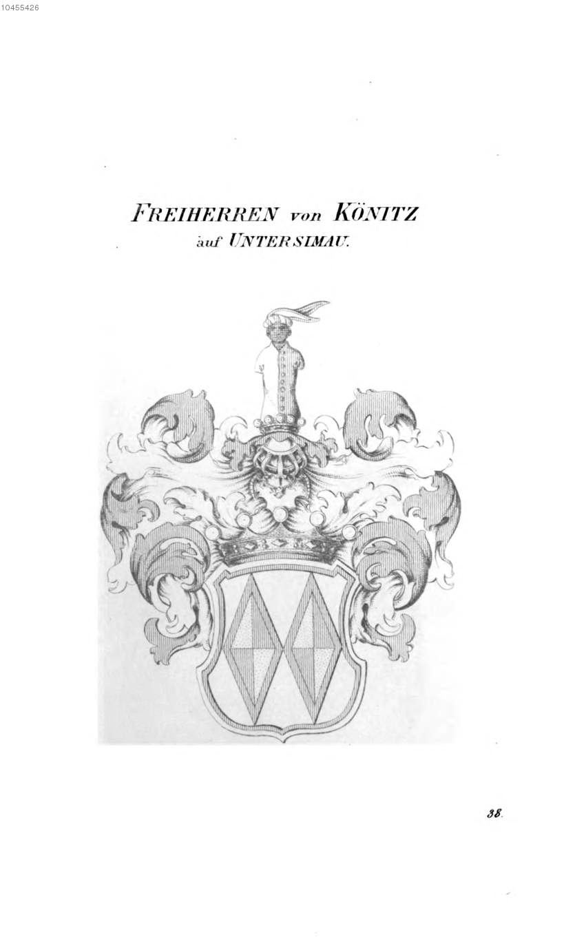 Könitz Auf Untersimau — Tyroff オーストリア君主国紋章集の原図