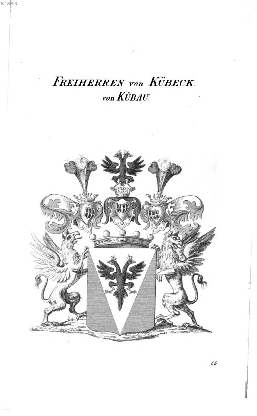 Kübeck von Kübau — Tyroff オーストリア君主国紋章集の原図