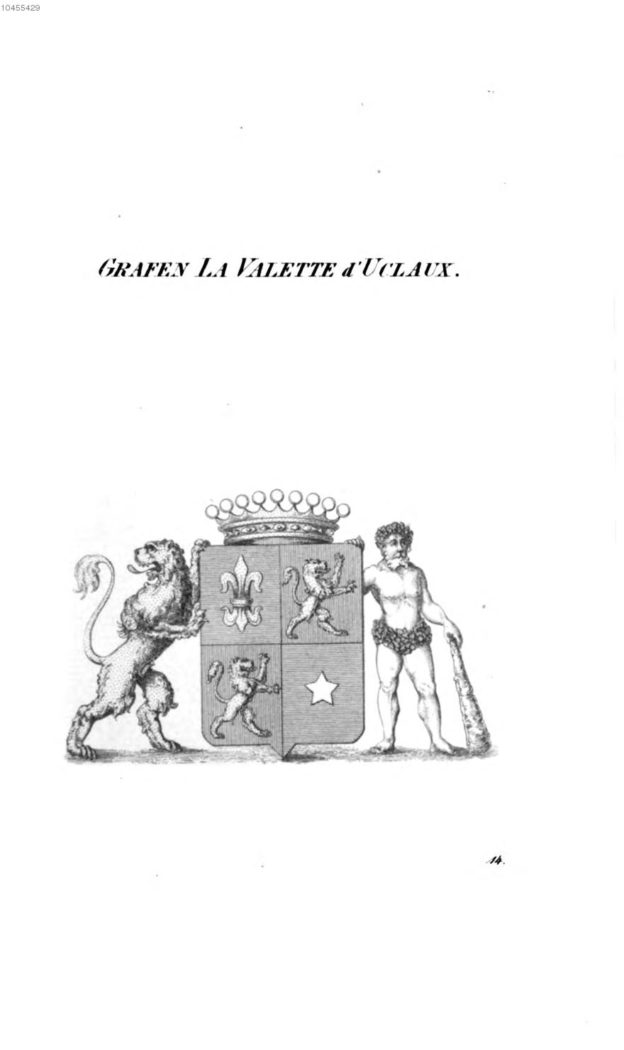 La Valette D Uclaux — Tyroff オーストリア君主国紋章集の原図