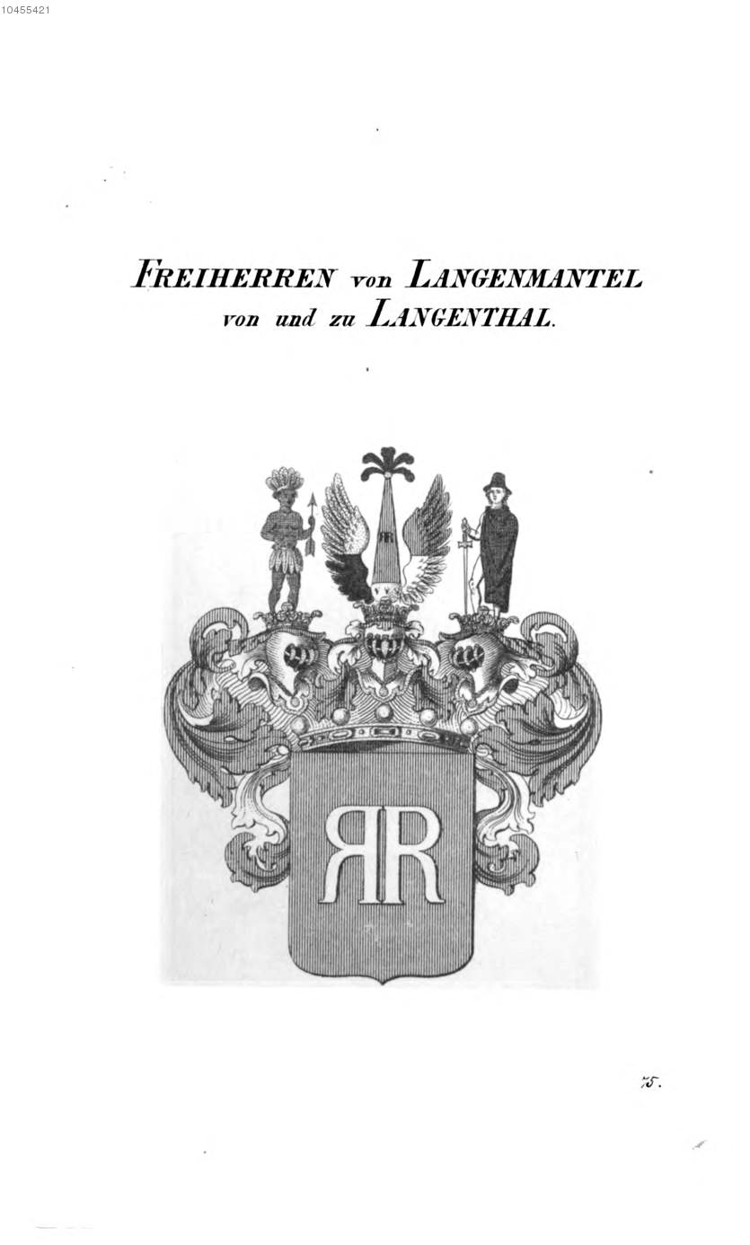Langenmantel V und Z Langenthal 2 — Tyroff オーストリア君主国紋章集の原図