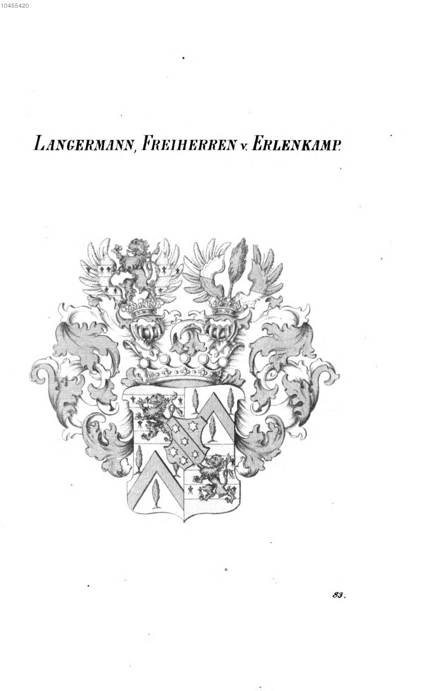 Langermann von Erlenkamp — Tyroff オーストリア君主国紋章集の原図