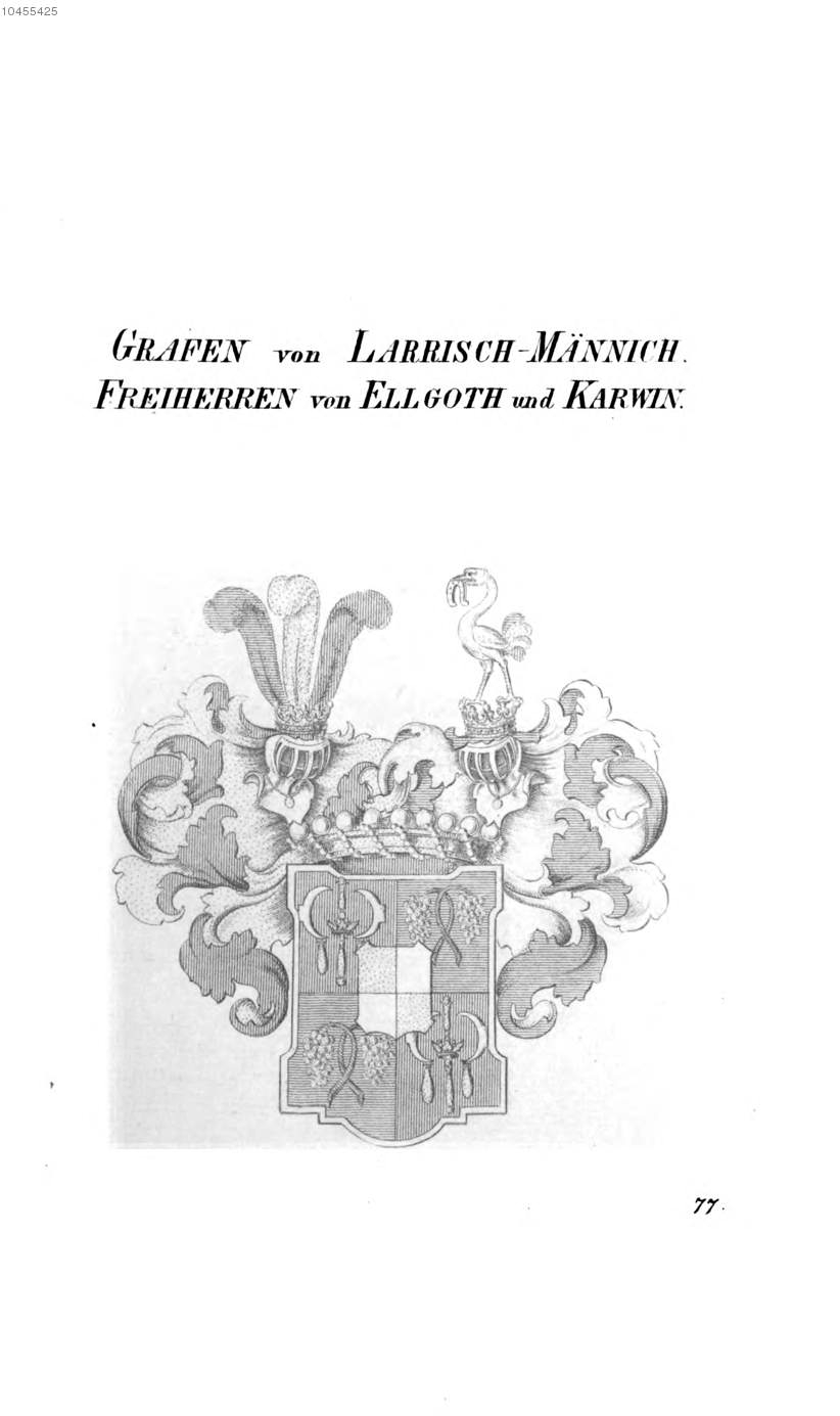 Larrisch Männich Larisch Mönnich 2 — Tyroff オーストリア君主国紋章集の原図