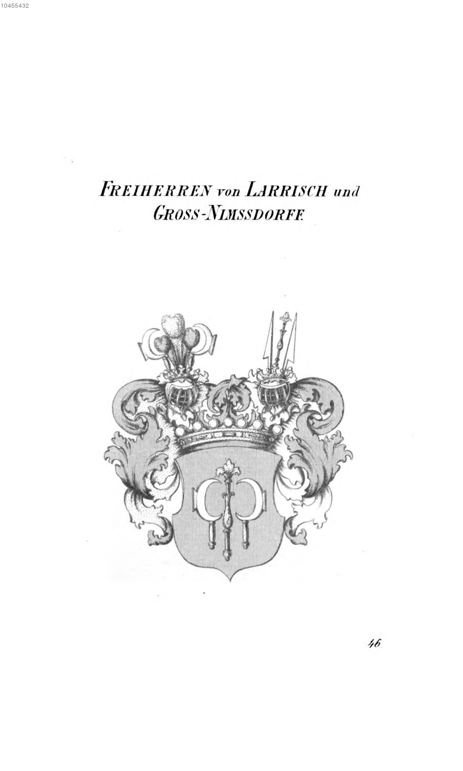 Larrisch und Gross Nimssdorff 2 — Tyroff オーストリア君主国紋章集の原図