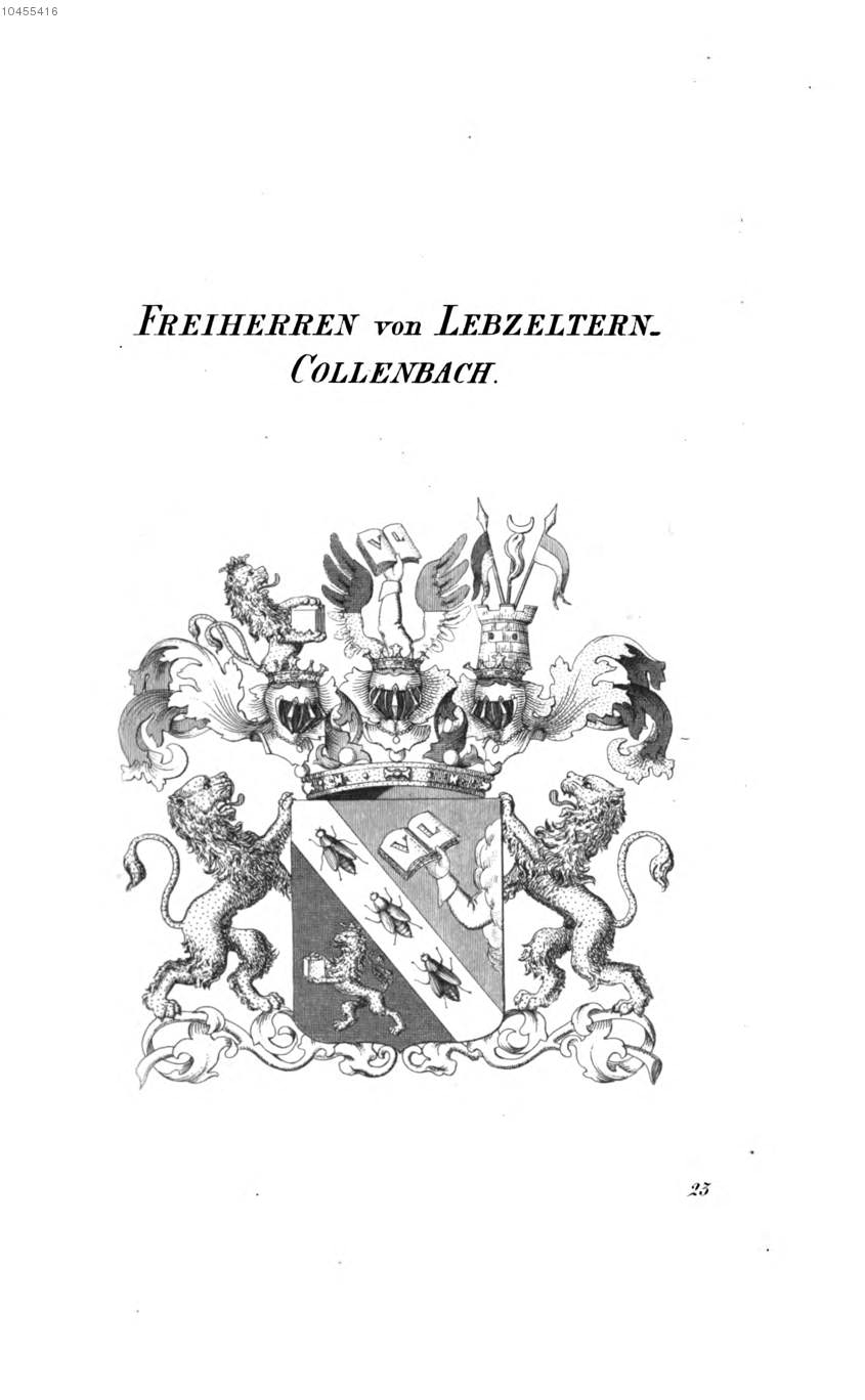 Lebzeltern Collenbach — Tyroff オーストリア君主国紋章集の原図