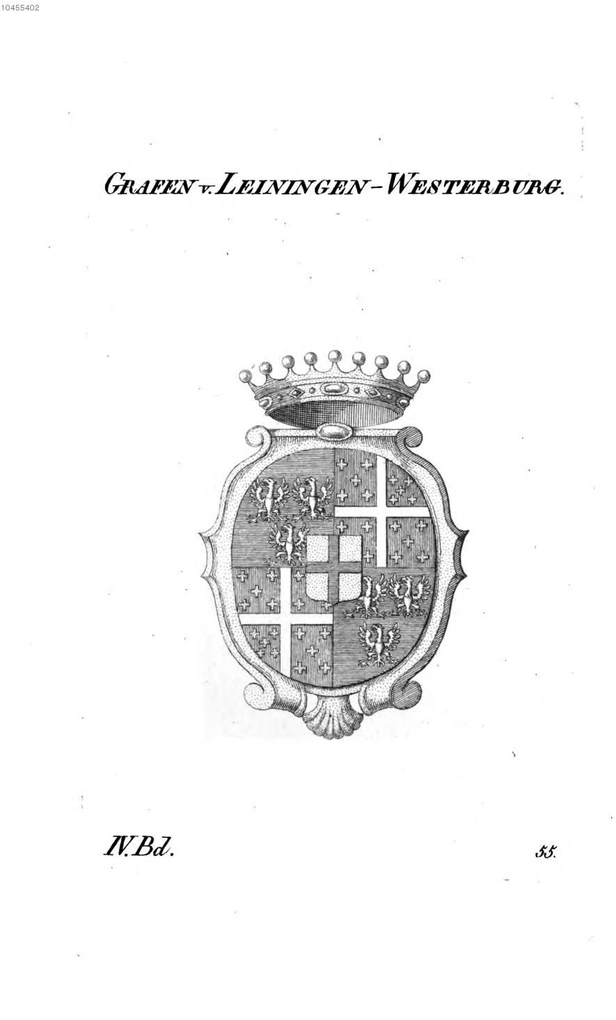 Leiningen Westerburg — Tyroff オーストリア君主国紋章集の原図