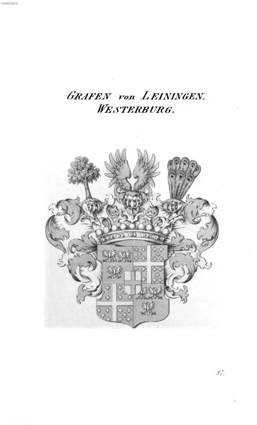 Leiningen Westerburg 2 — Tyroff オーストリア君主国紋章集の原図