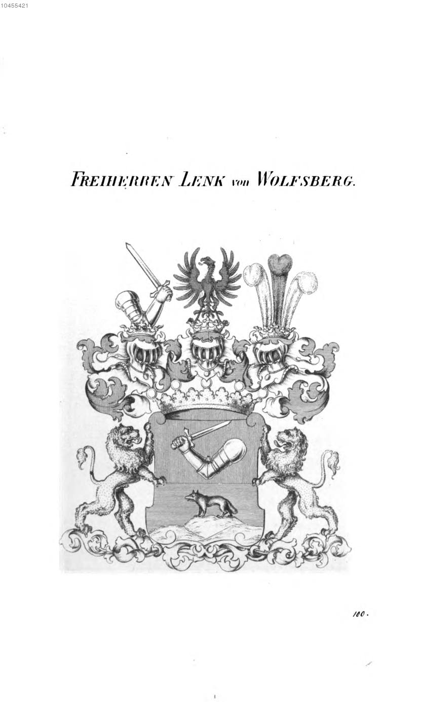 Lenk von Wolfsberg 1 — Tyroff オーストリア君主国紋章集の原図