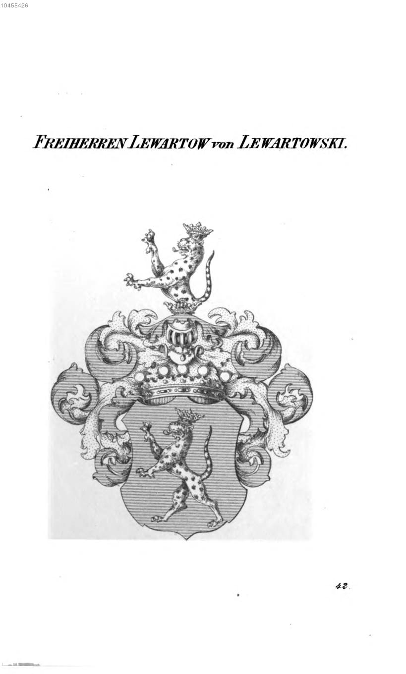 Lewartow von Lewartowski — Tyroff オーストリア君主国紋章集の原図
