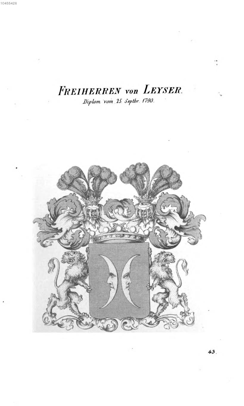 Leyser — Tyroff オーストリア君主国紋章集の原図