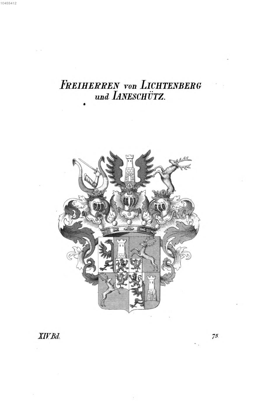 Lichtenberg und Janeschütz — Tyroff オーストリア君主国紋章集の原図