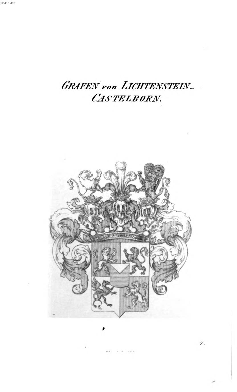Lichtenstein Castelborn — Tyroff オーストリア君主国紋章集の原図
