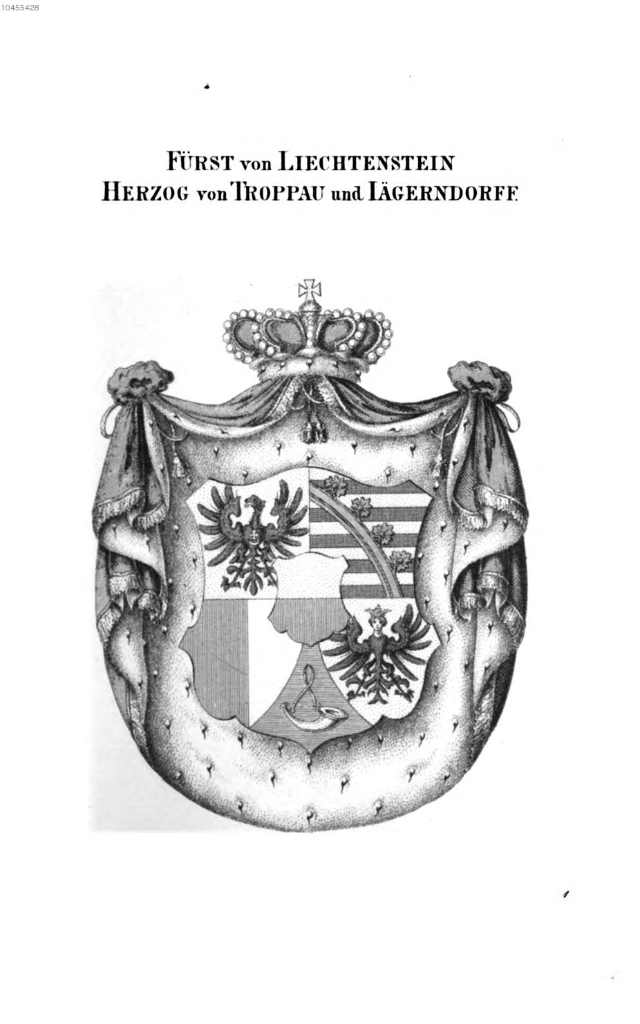 Liechtenstein Troppau Jägerndorf — Tyroff オーストリア君主国紋章集の原図