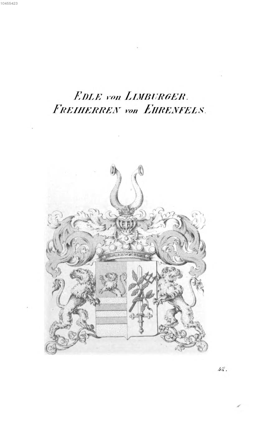 Limburger von Ehrenfels — Tyroff オーストリア君主国紋章集の原図