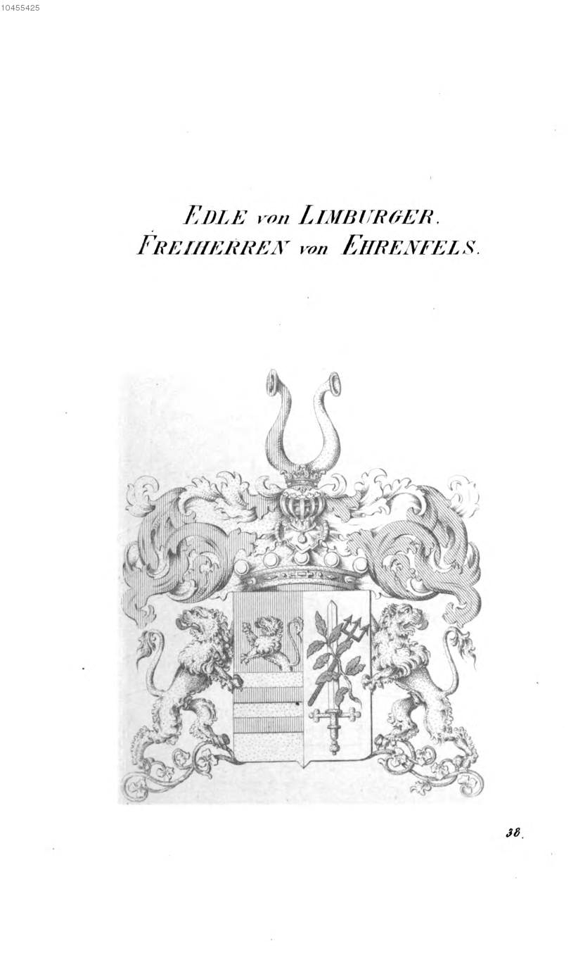Limburger von Ehrenfels 2 — Tyroff オーストリア君主国紋章集の原図