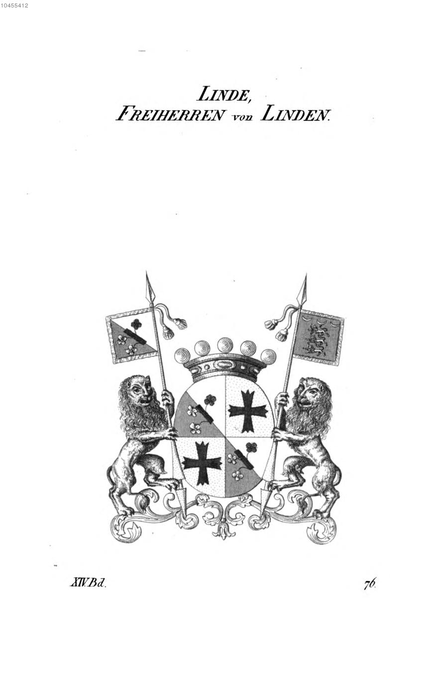 Linde von Linden — Tyroff オーストリア君主国紋章集の原図