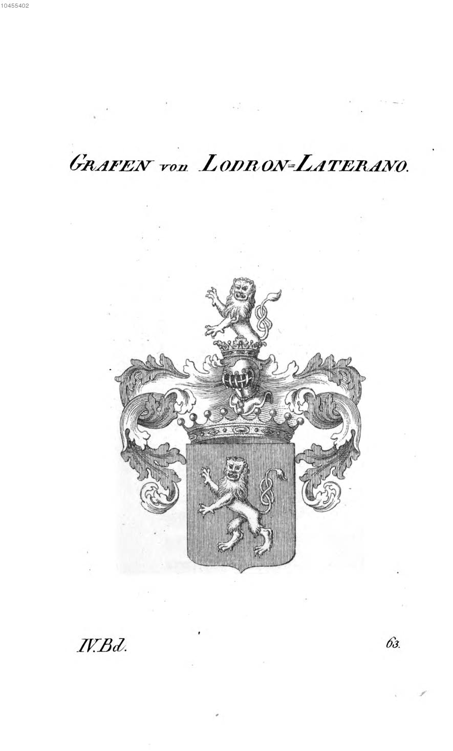Lodron Laterano — Tyroff オーストリア君主国紋章集の原図