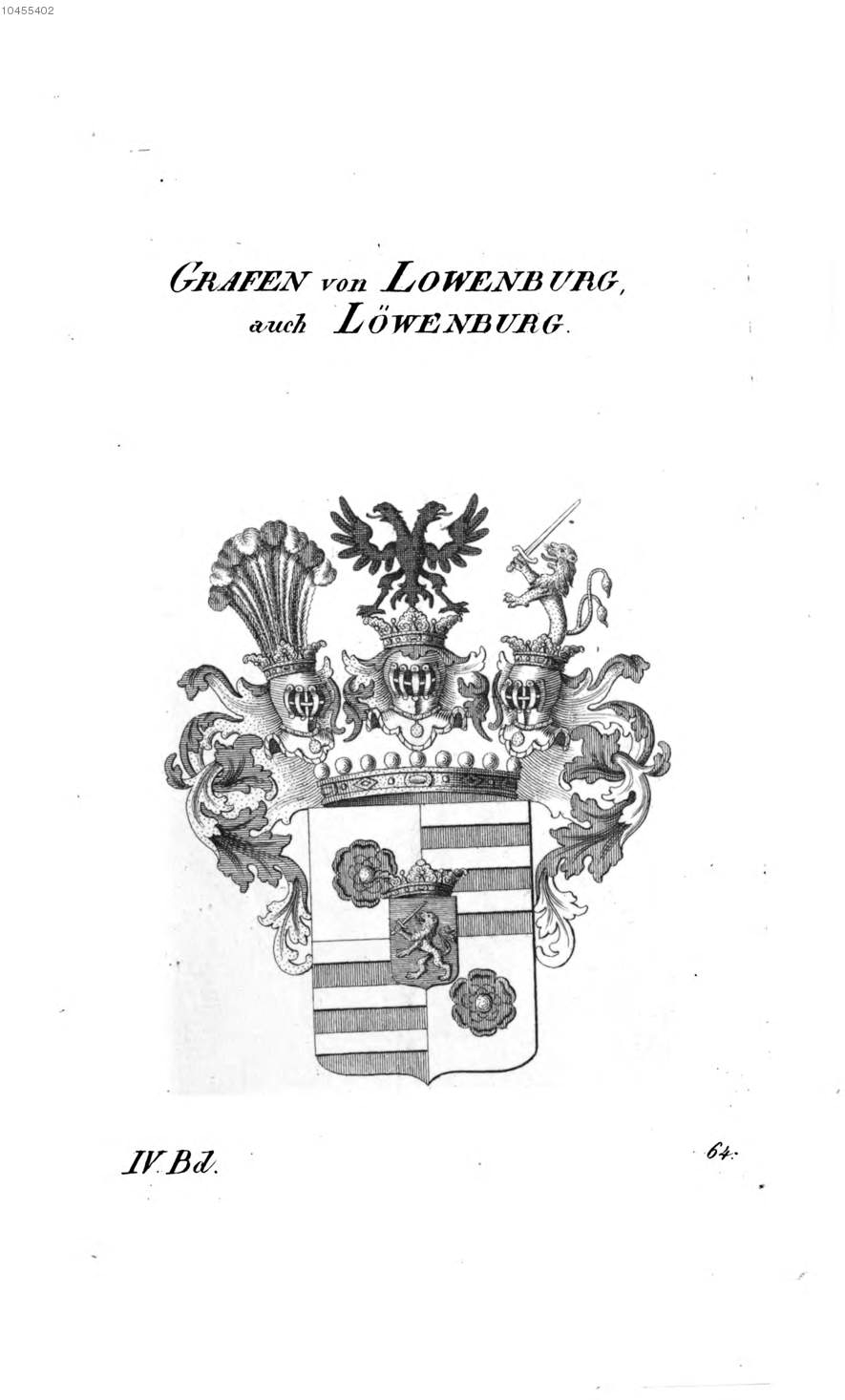 Lowenburg Löwenburg — Tyroff オーストリア君主国紋章集の原図