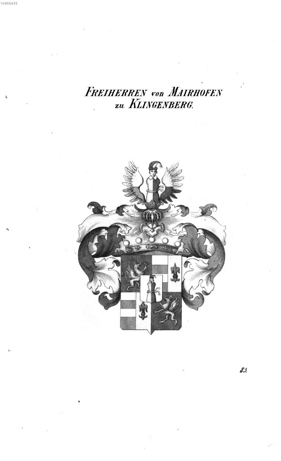 Mairhofen zu Klingenberg 2 — Tyroff オーストリア君主国紋章集の原図