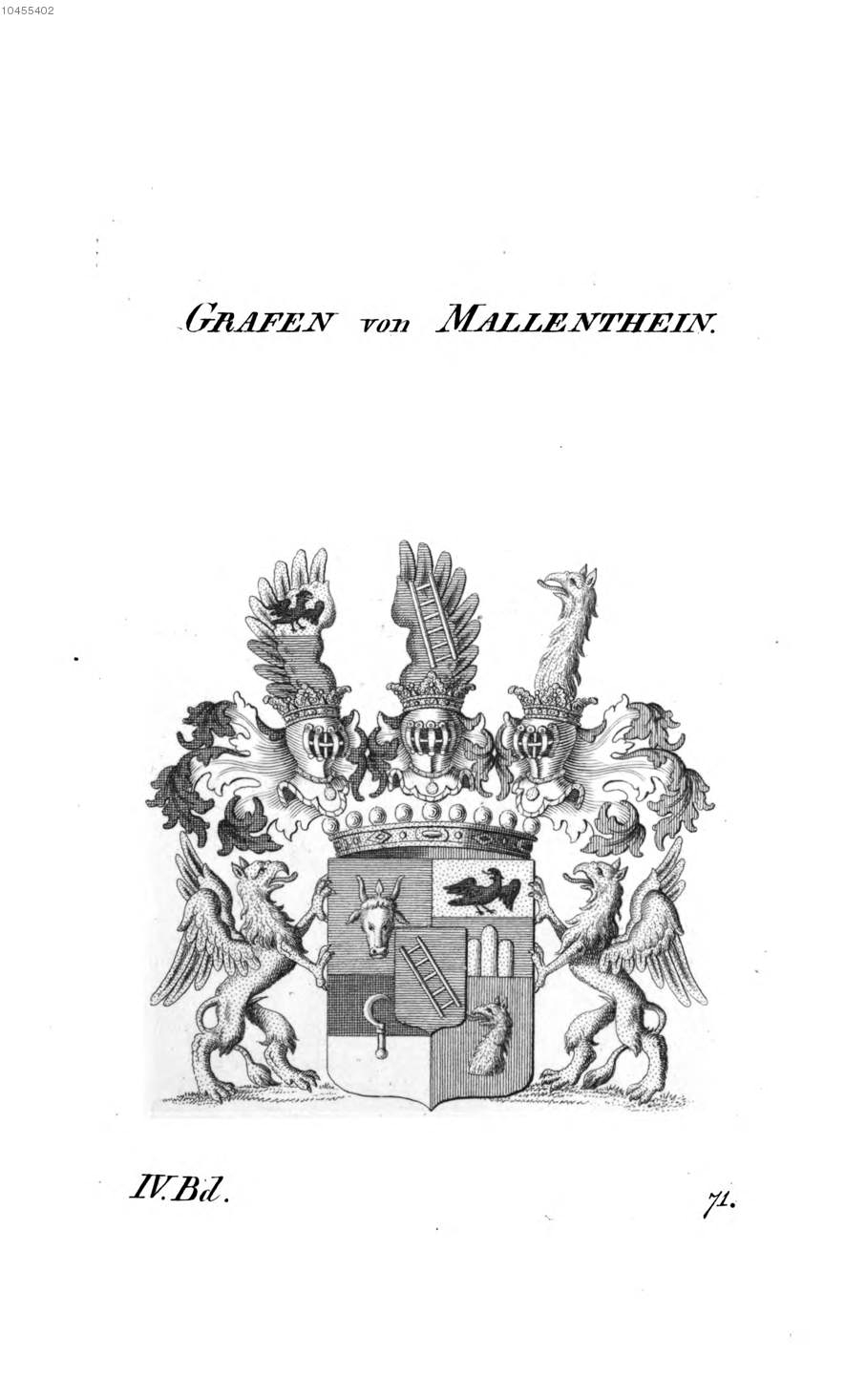Mallenthein — Tyroff オーストリア君主国紋章集の原図