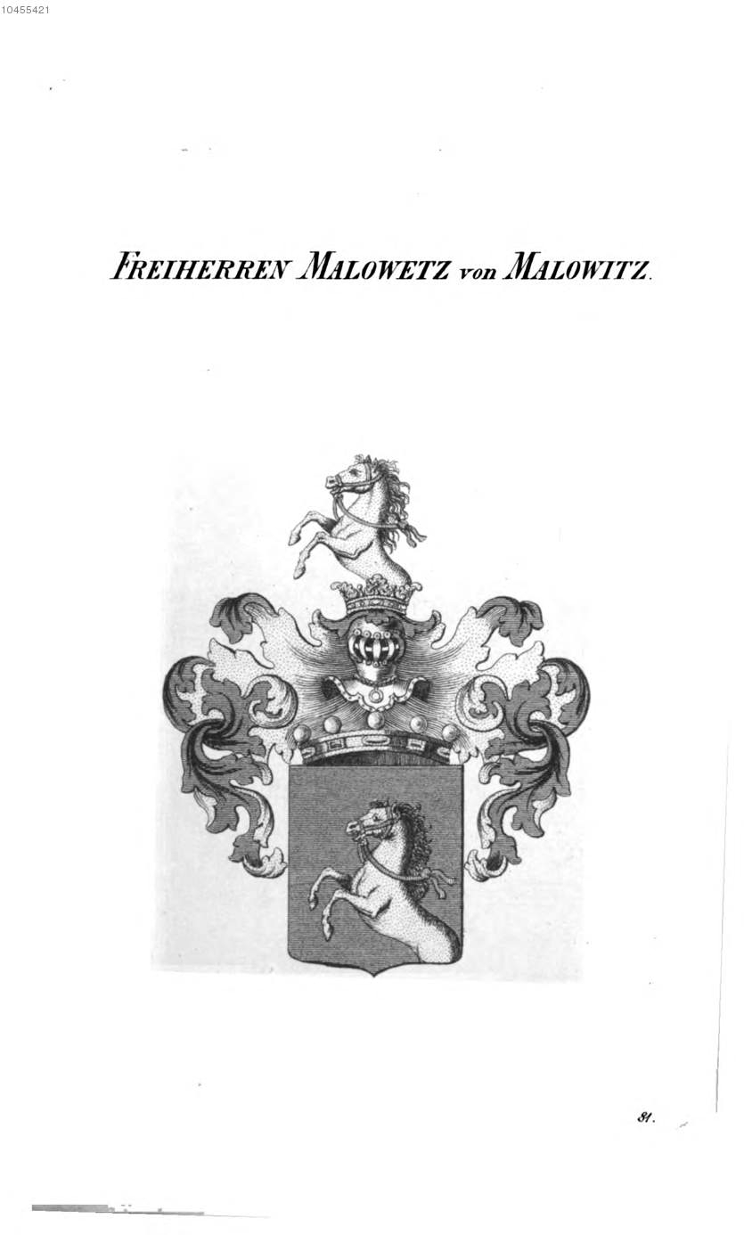 Malowetz von Malowitz 2 — Tyroff オーストリア君主国紋章集の原図