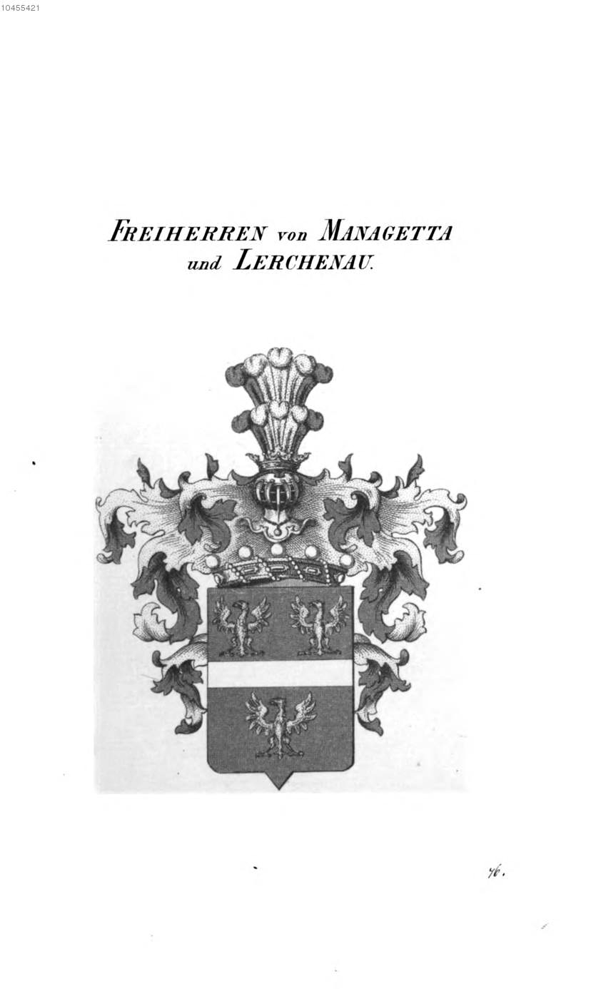 Managetta und Lerchenau 2 — Tyroff オーストリア君主国紋章集の原図