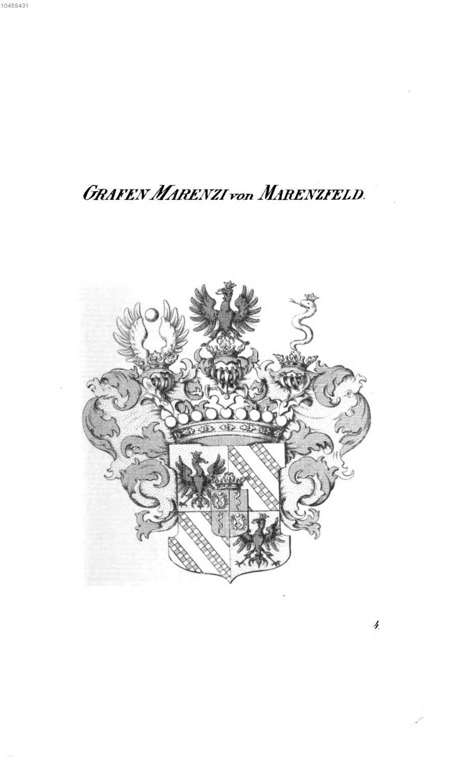Marenzi von Marenzfeld — Tyroff オーストリア君主国紋章集の原図