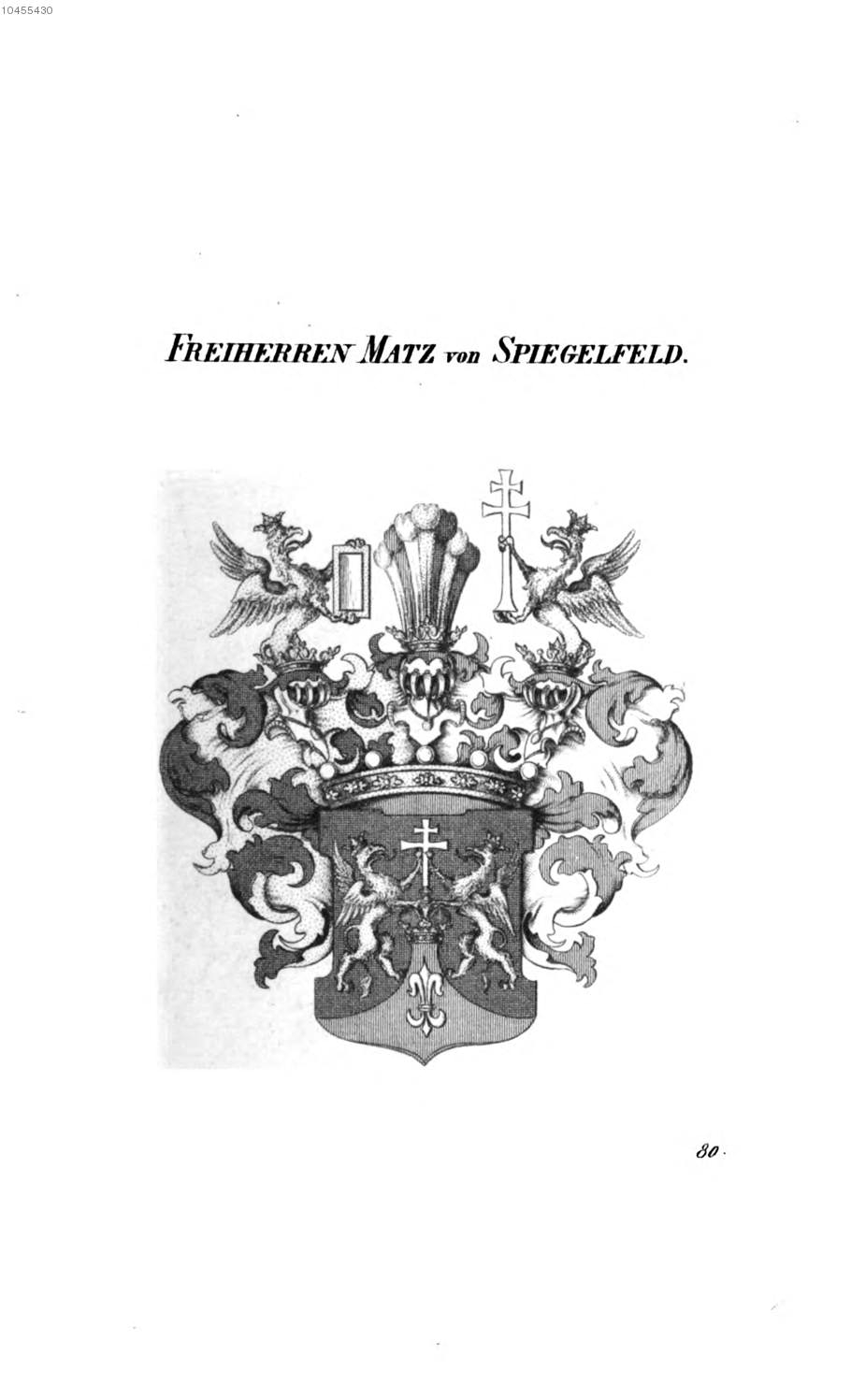 Matz von Spiegelfeld 2 — Tyroff オーストリア君主国紋章集の原図